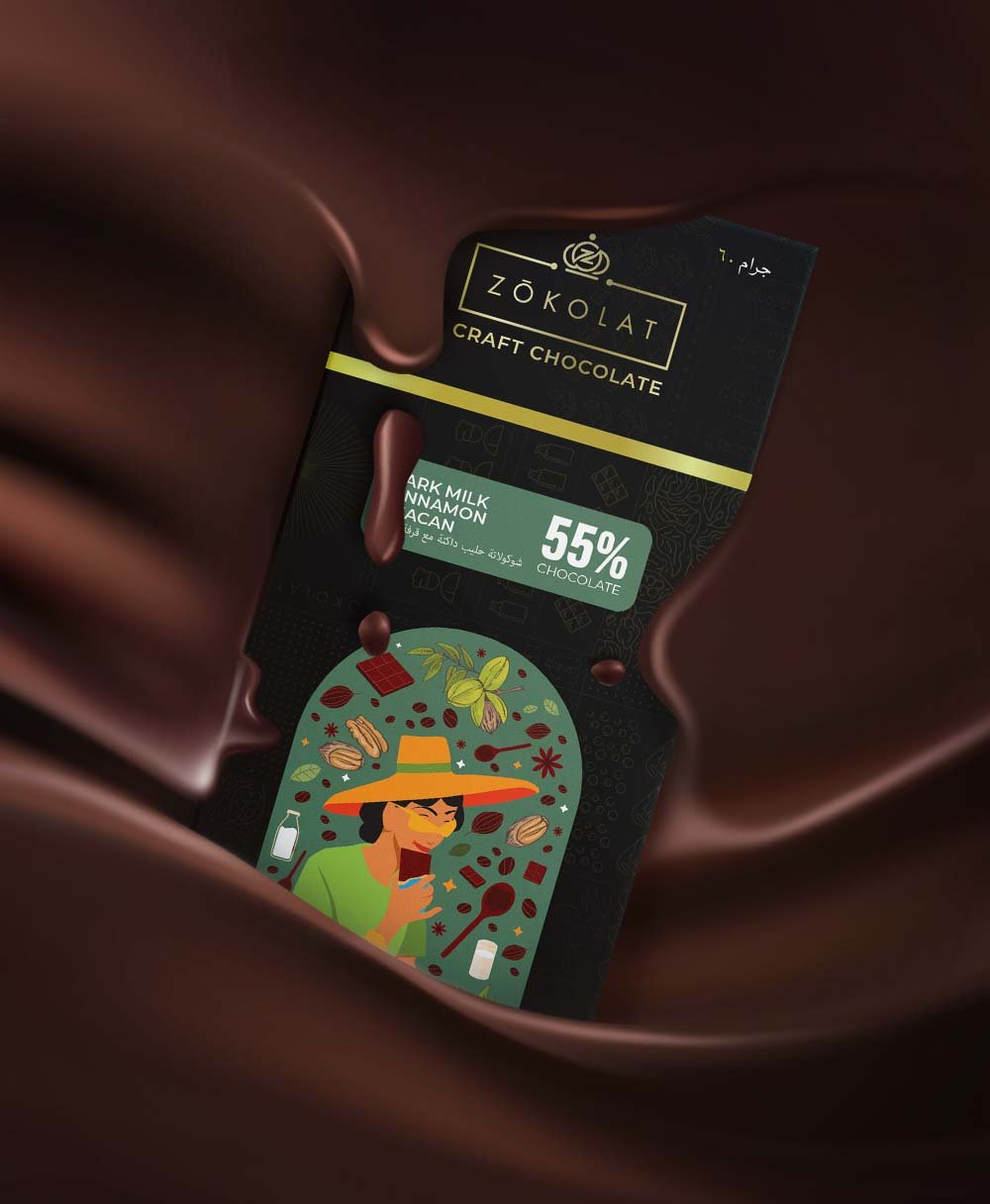 55% Dark Milk Chocolate with Cinnamon Peacan - Image 2